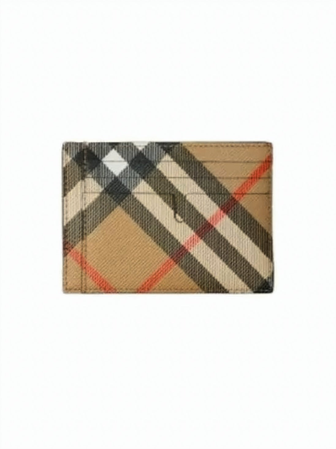 Check Patterned Burberry Card Wallet
