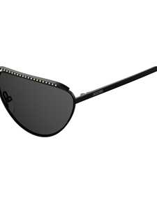 Cat-Eye Sunglasses with Lightweight Black Metal Frame