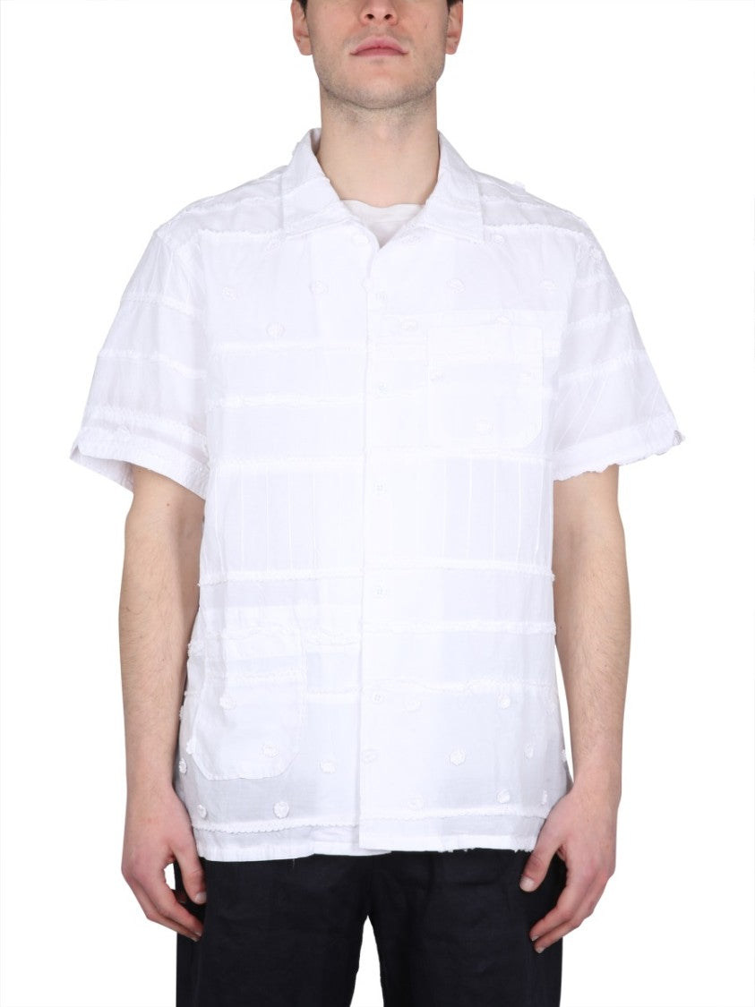 Embroidered White Shirt With Classic Collar