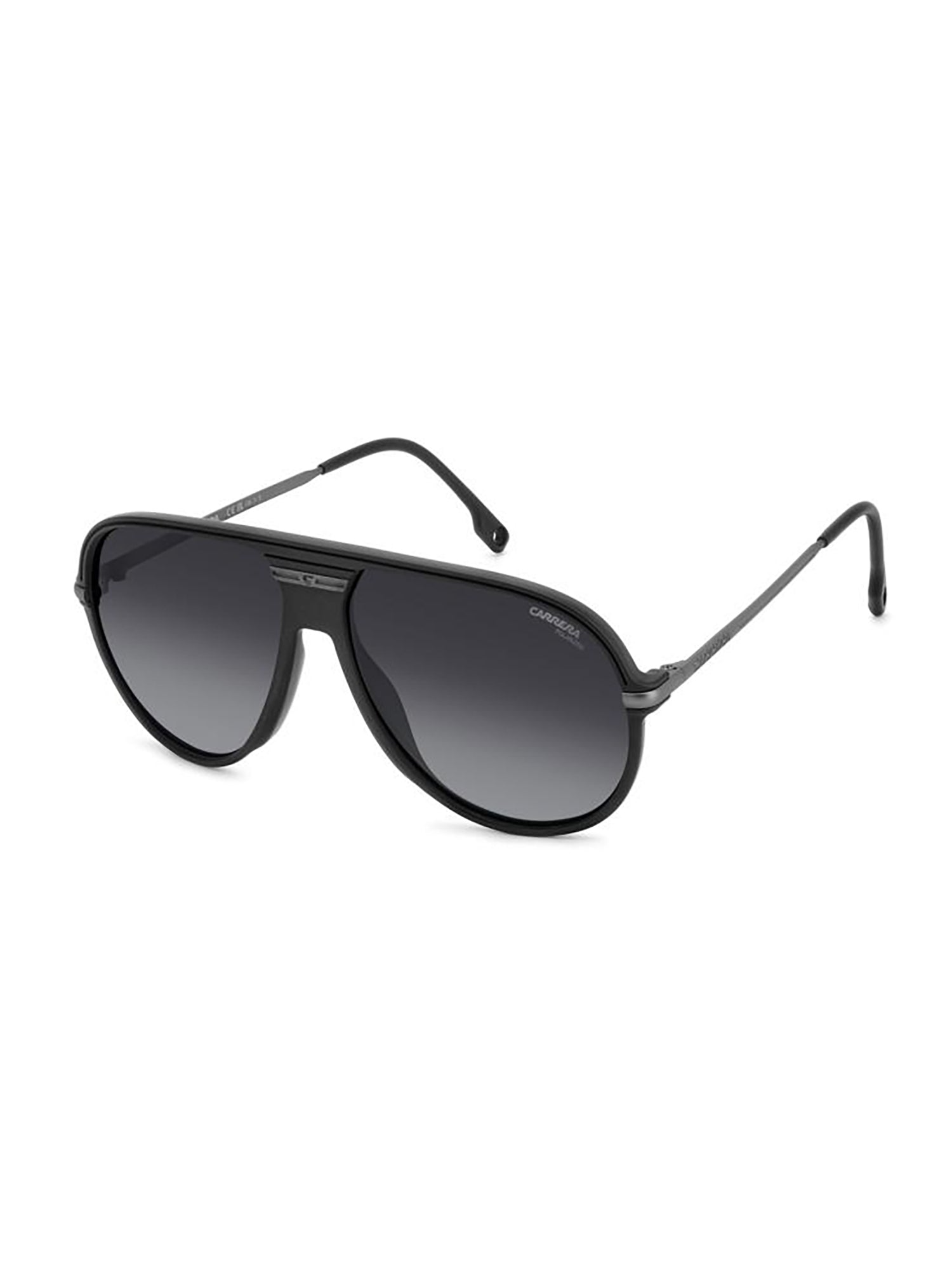 Oversized Black Frame Gradient Sunglasses with Bold Temples