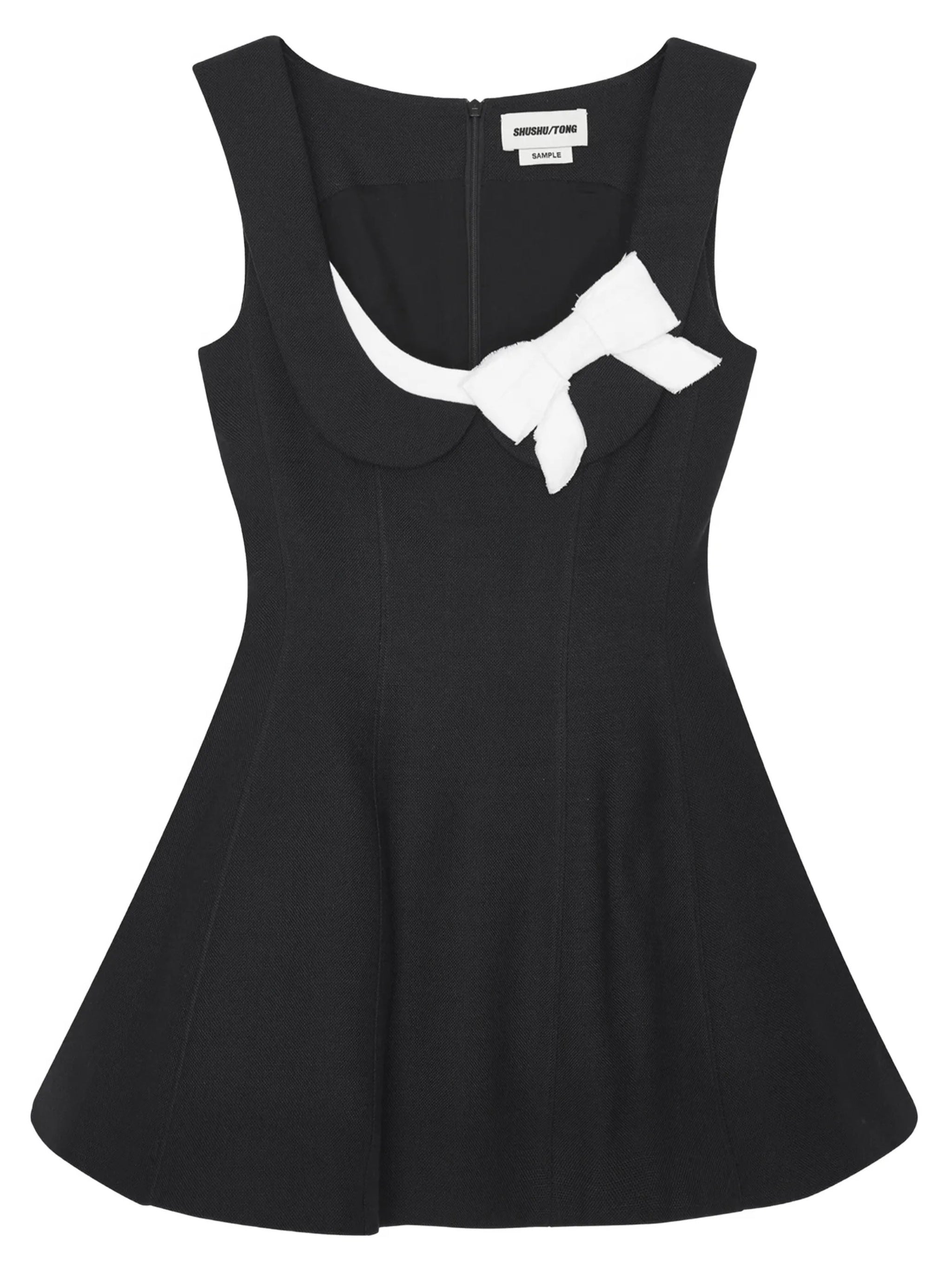Blue Side Bow A-Line Dress