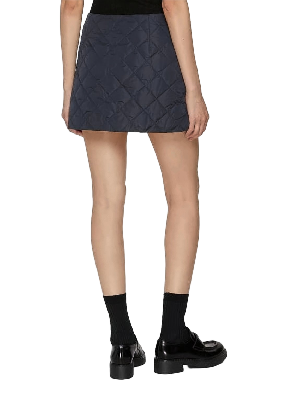 Quilted Mini Skirt with A-Line Silhouette