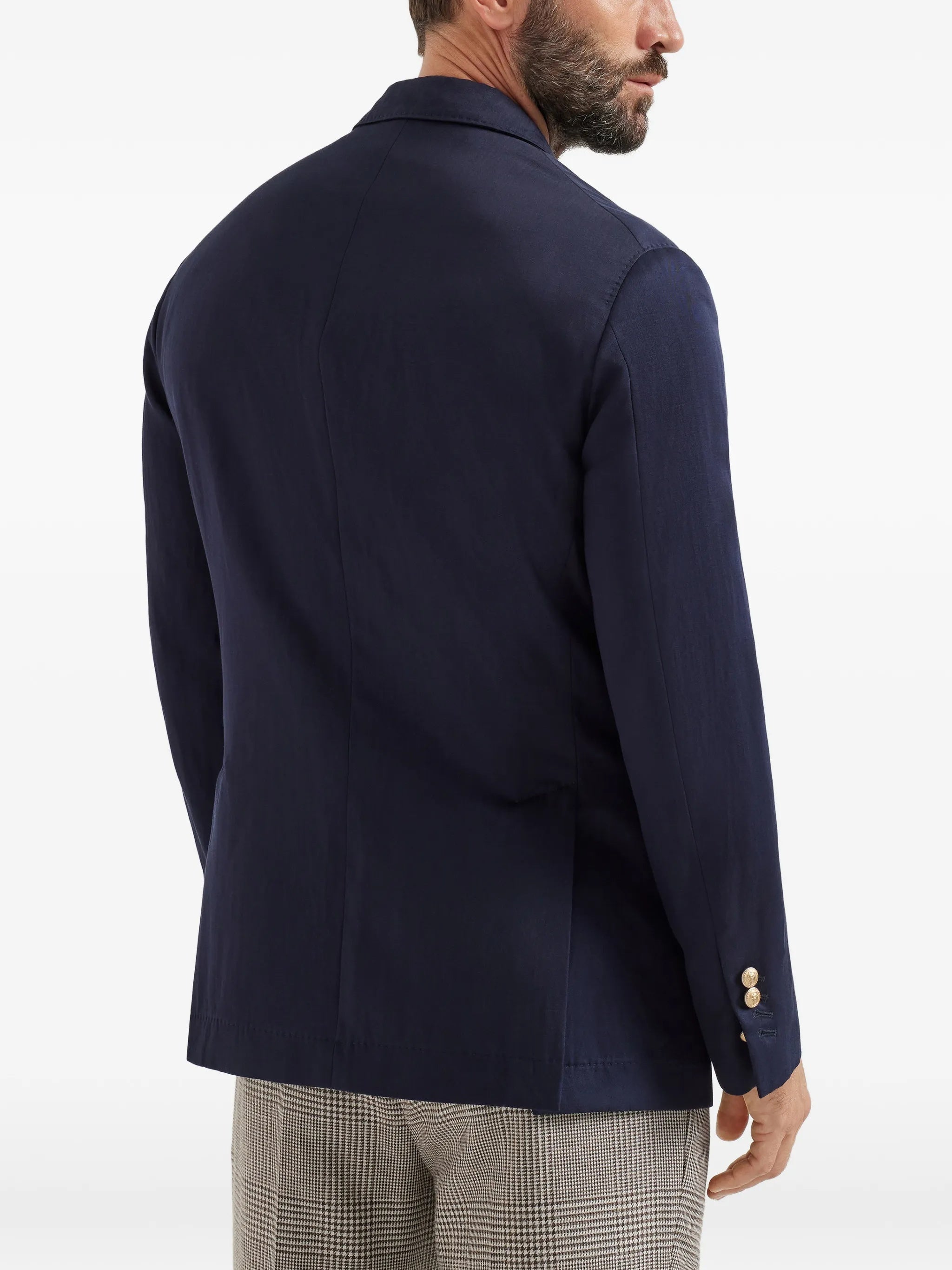 Double-Breasted Structured Virgin Wool Blazer