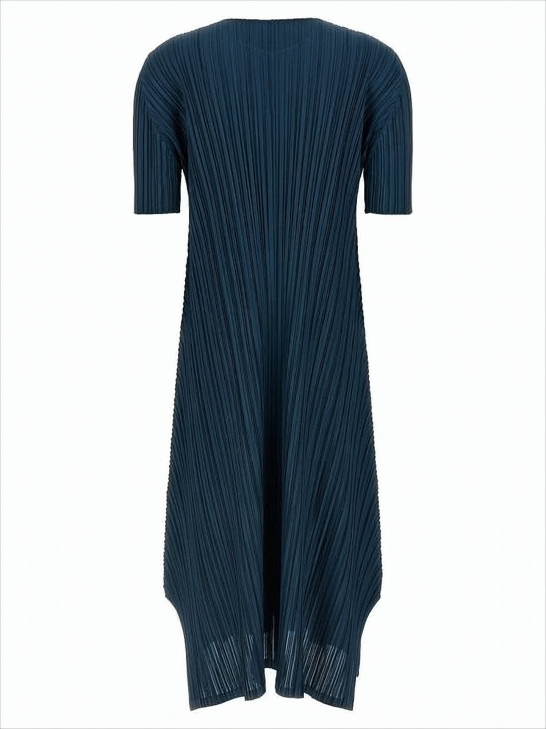 Textured Pleated Midi Dress