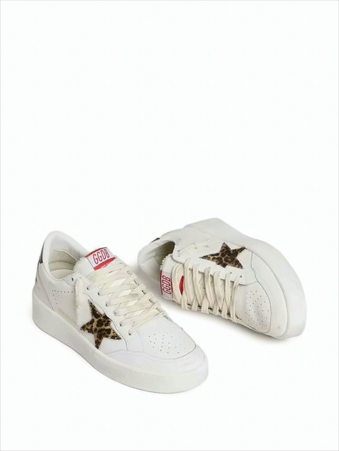 Leopard Print Star Low-Top Sneakers