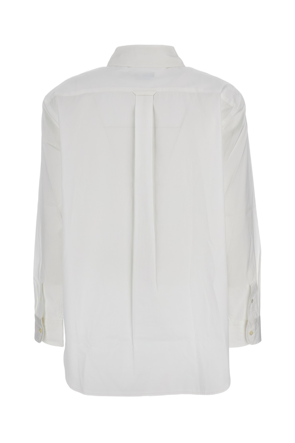 Front Button Closure White Cotton Shirt