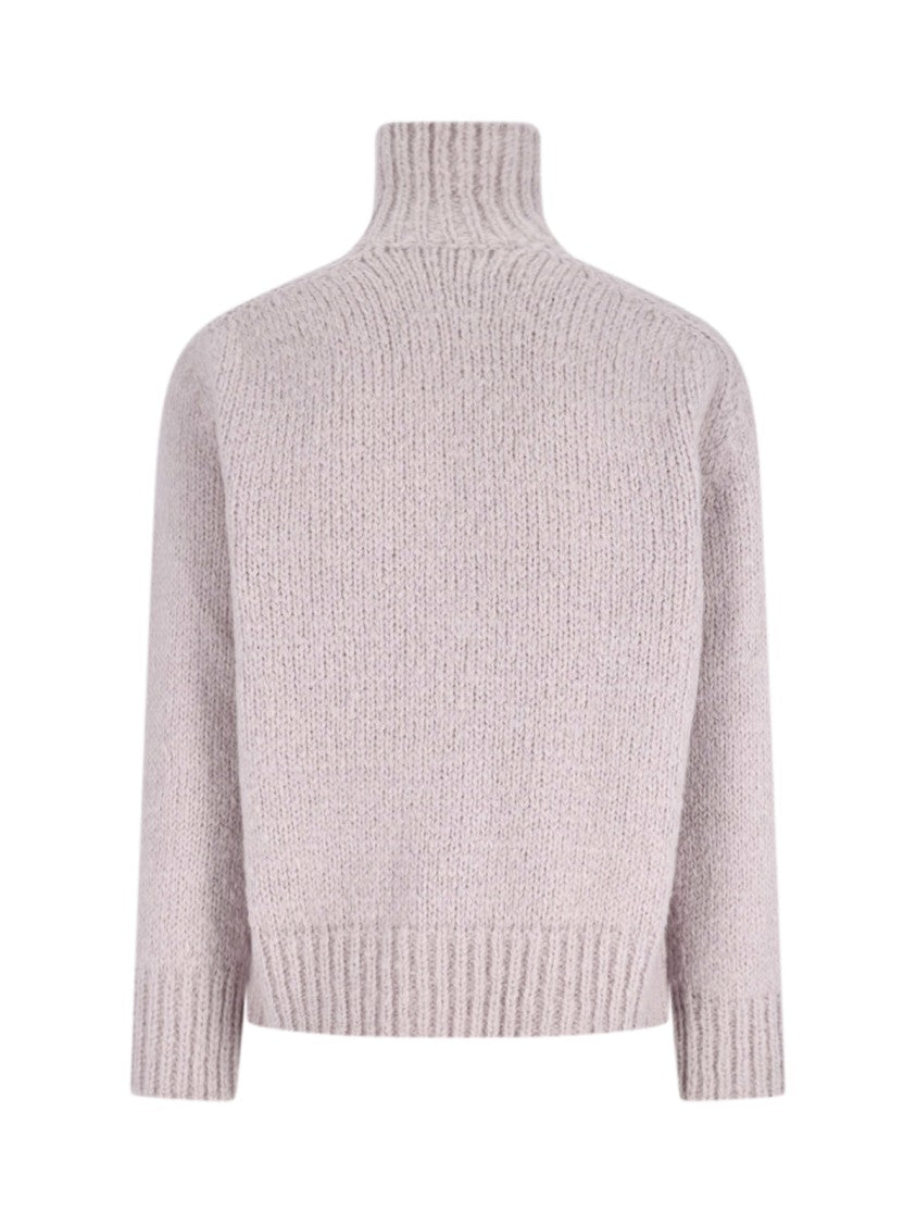 Zip Knit Sweater – Pink