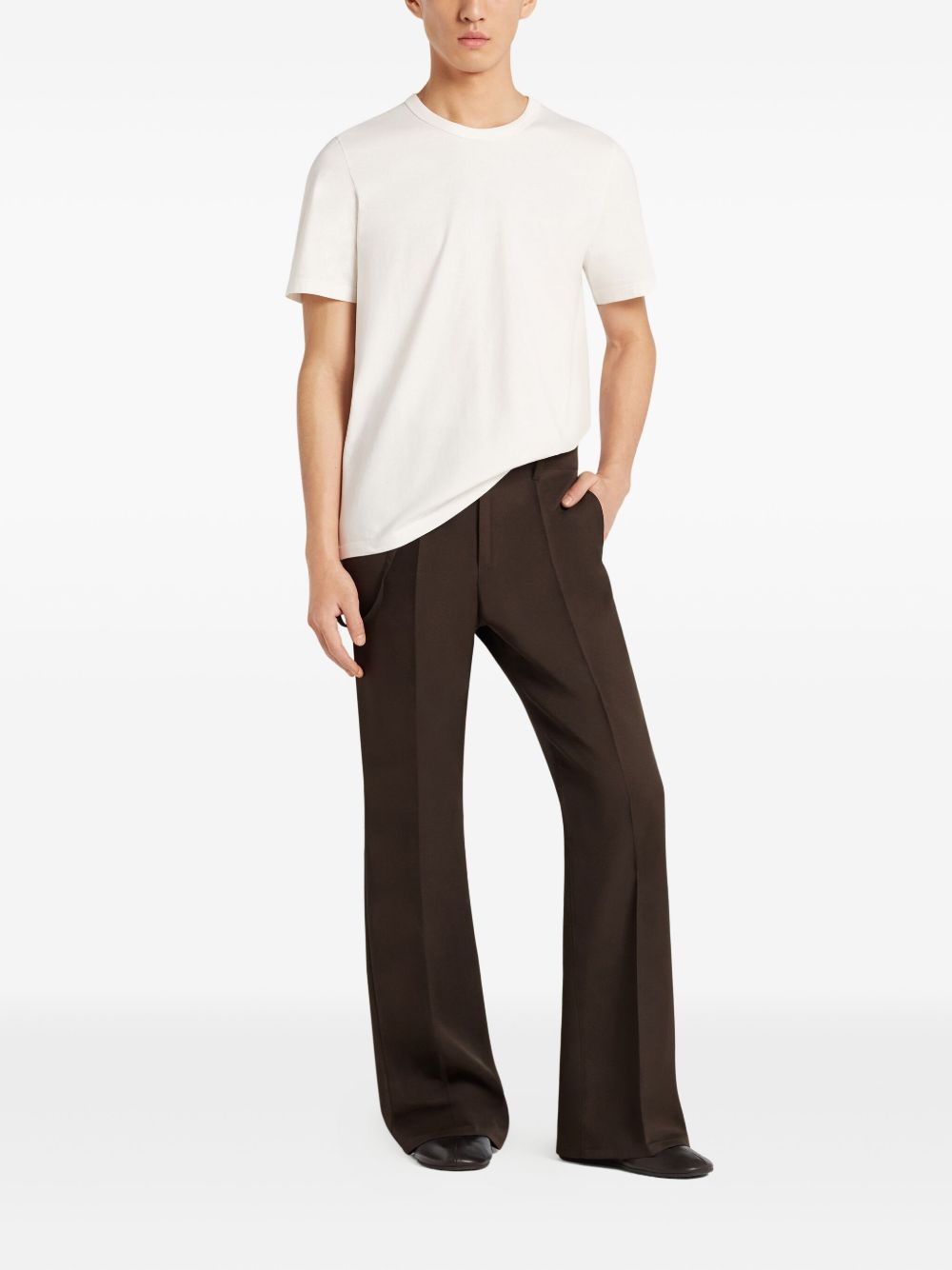 White T-Shirt with Embossed Logo Detail