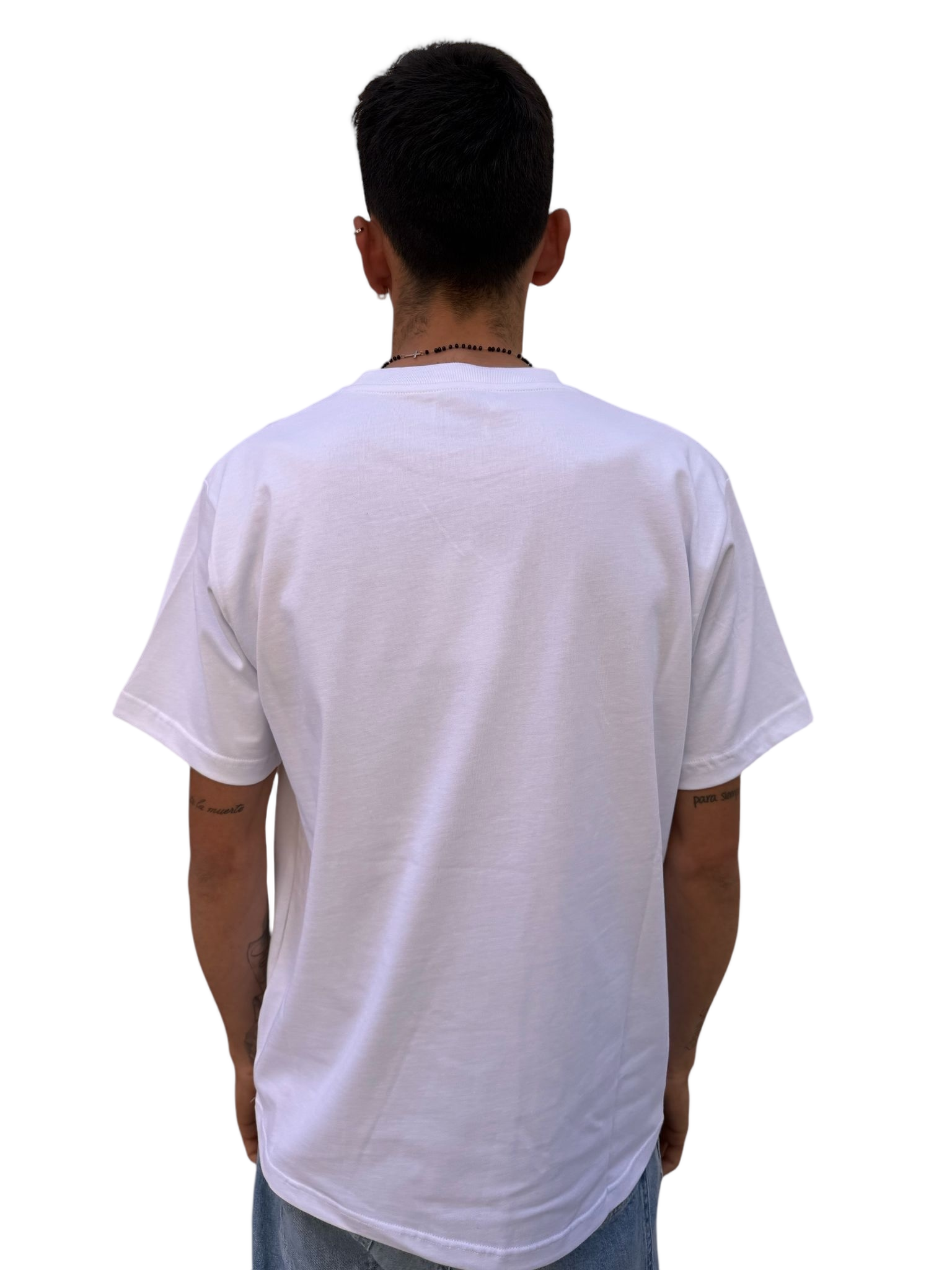 Straight-Cut Printed T-Shirt with Landscape Design