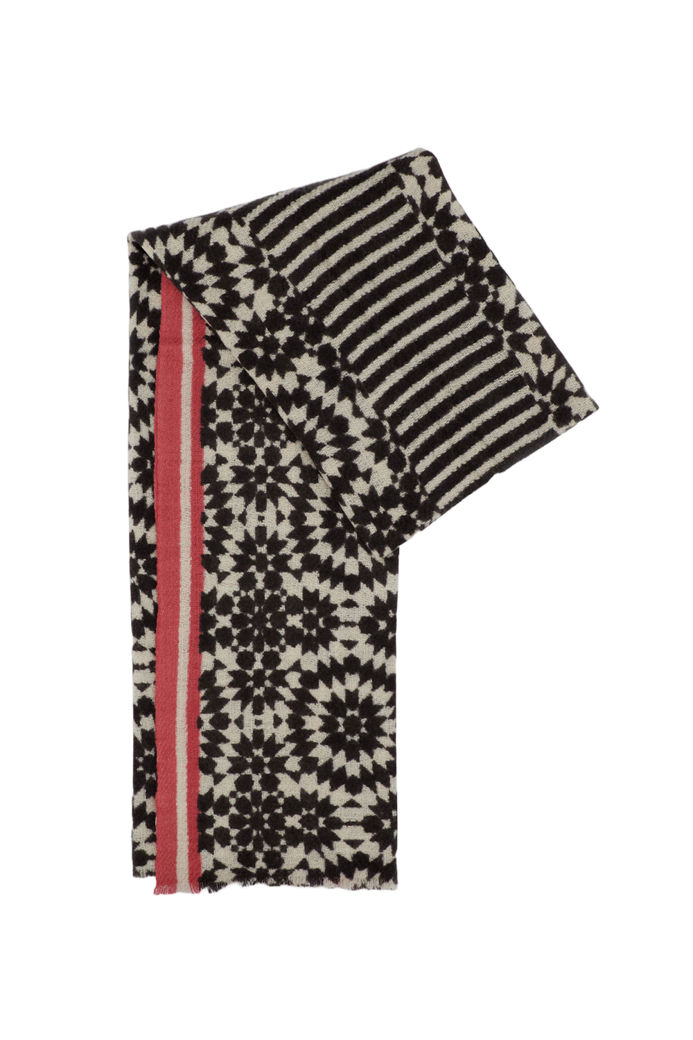 Cashmere Scarf With Artisanal Jacquard Weaving