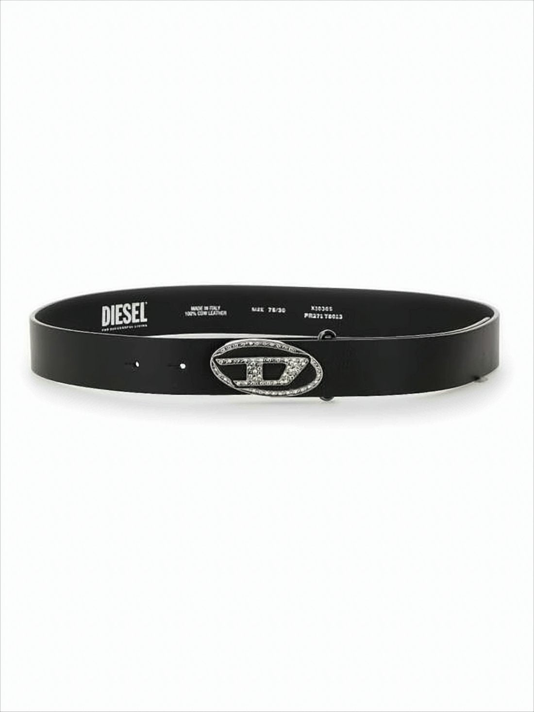 Sleek Regular-Width Leather Belt with Oval Buckle