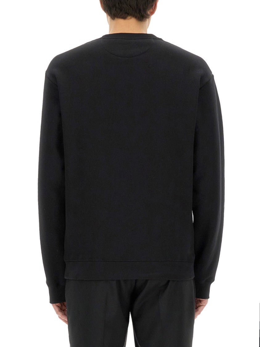 Cotton Crewneck Sweatshirt With Patch
