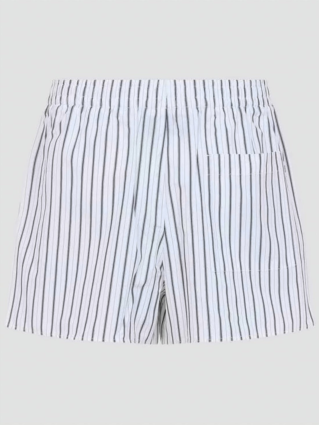 Vertical Striped Cotton Shorts