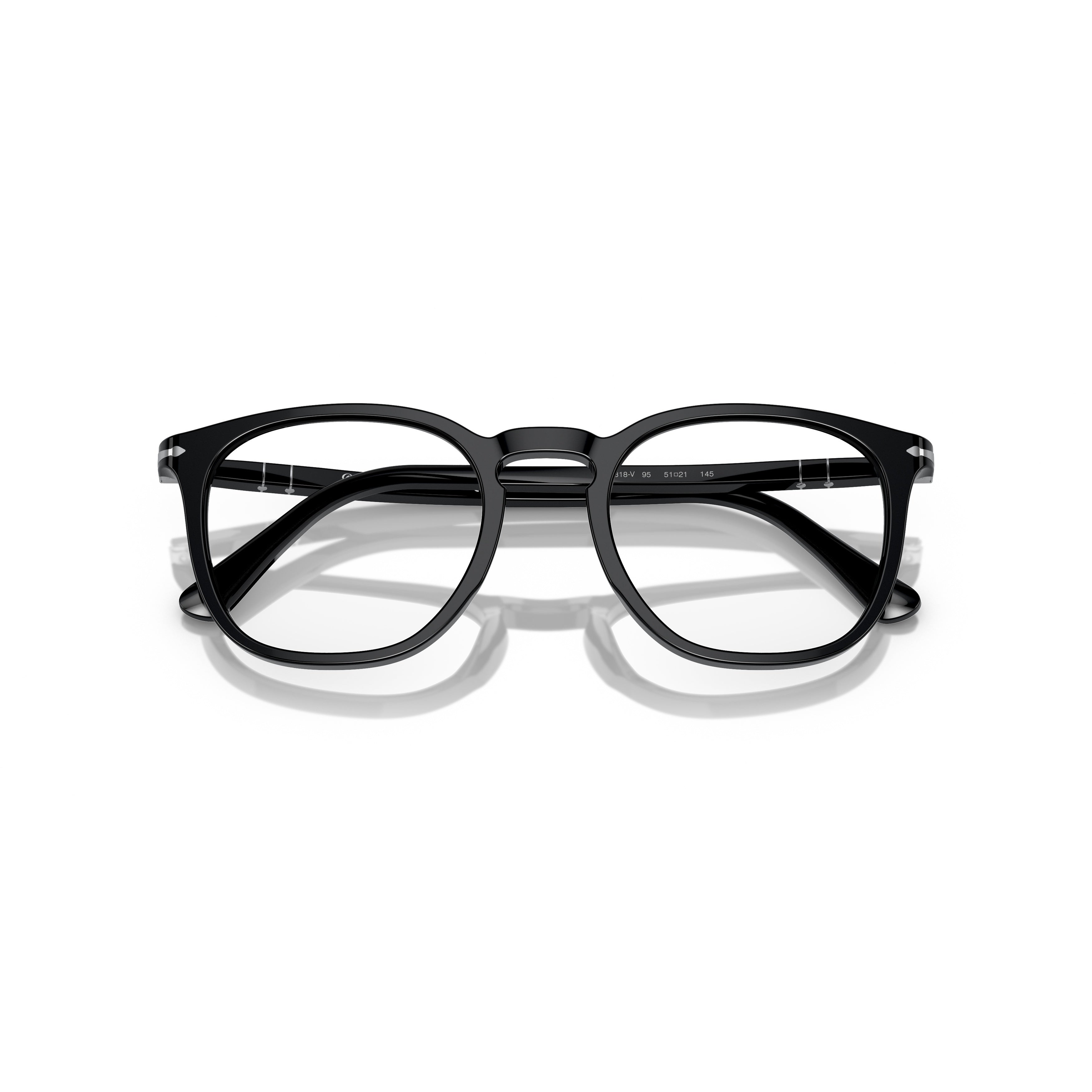 0po3318v Rounded Square Acetate Eyeglasses with Polished Finish