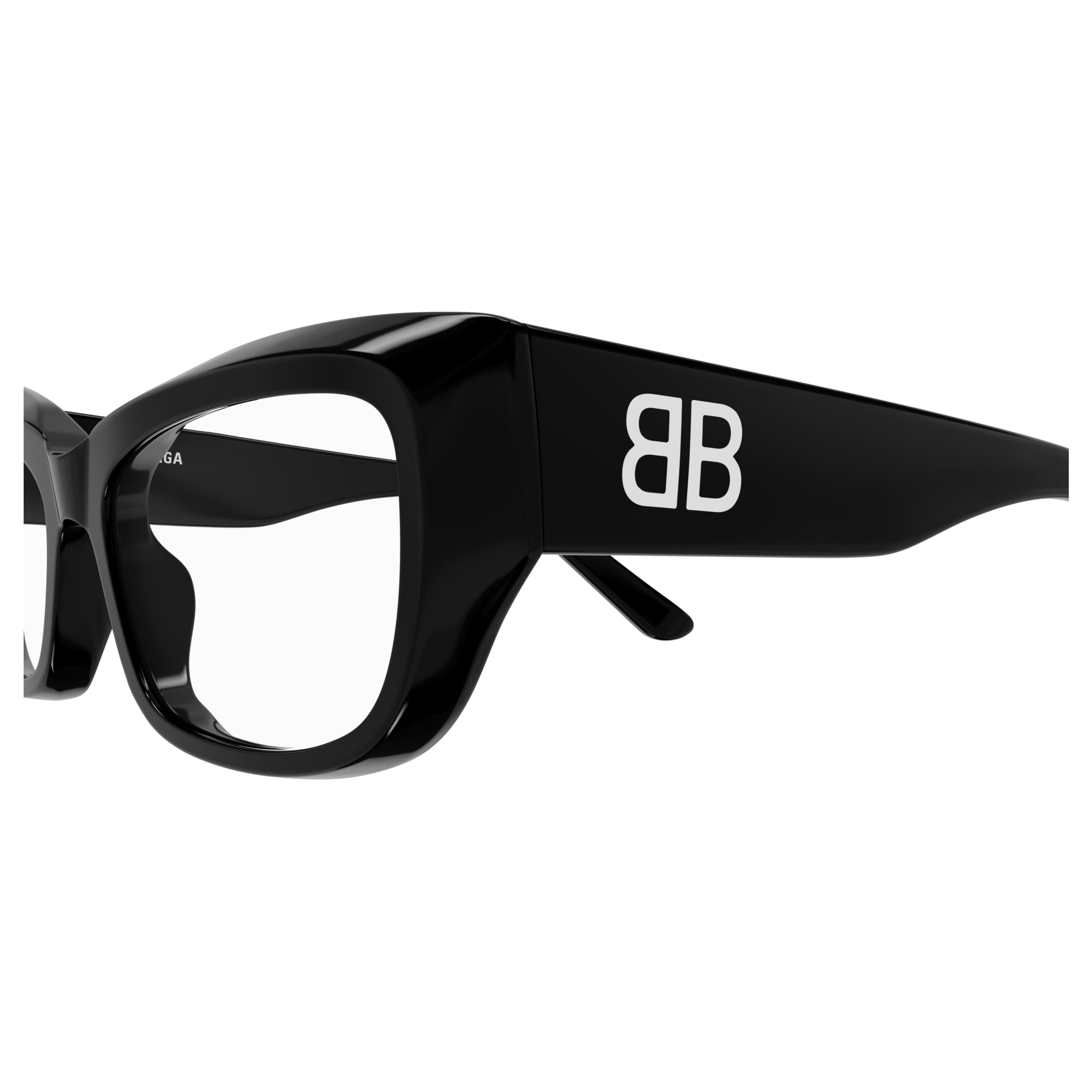 Bb0399o Rectangular Black Acetate Sunglasses