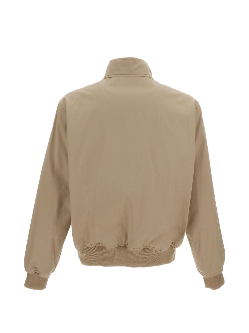 Brown Cropped Jacket With High Collar