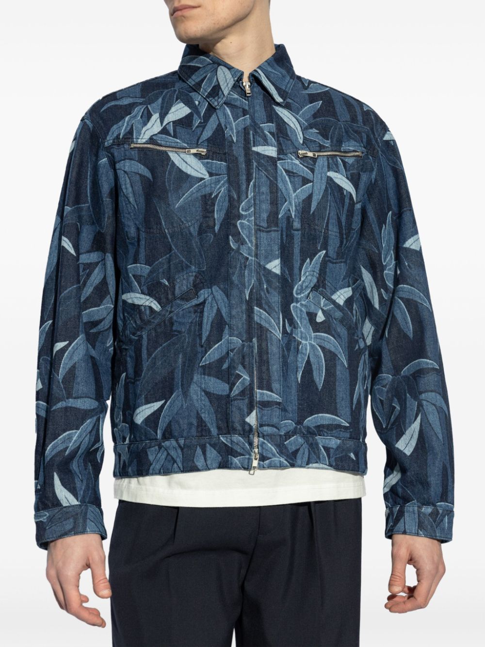 Indigo Blue Zip-Up Jacket