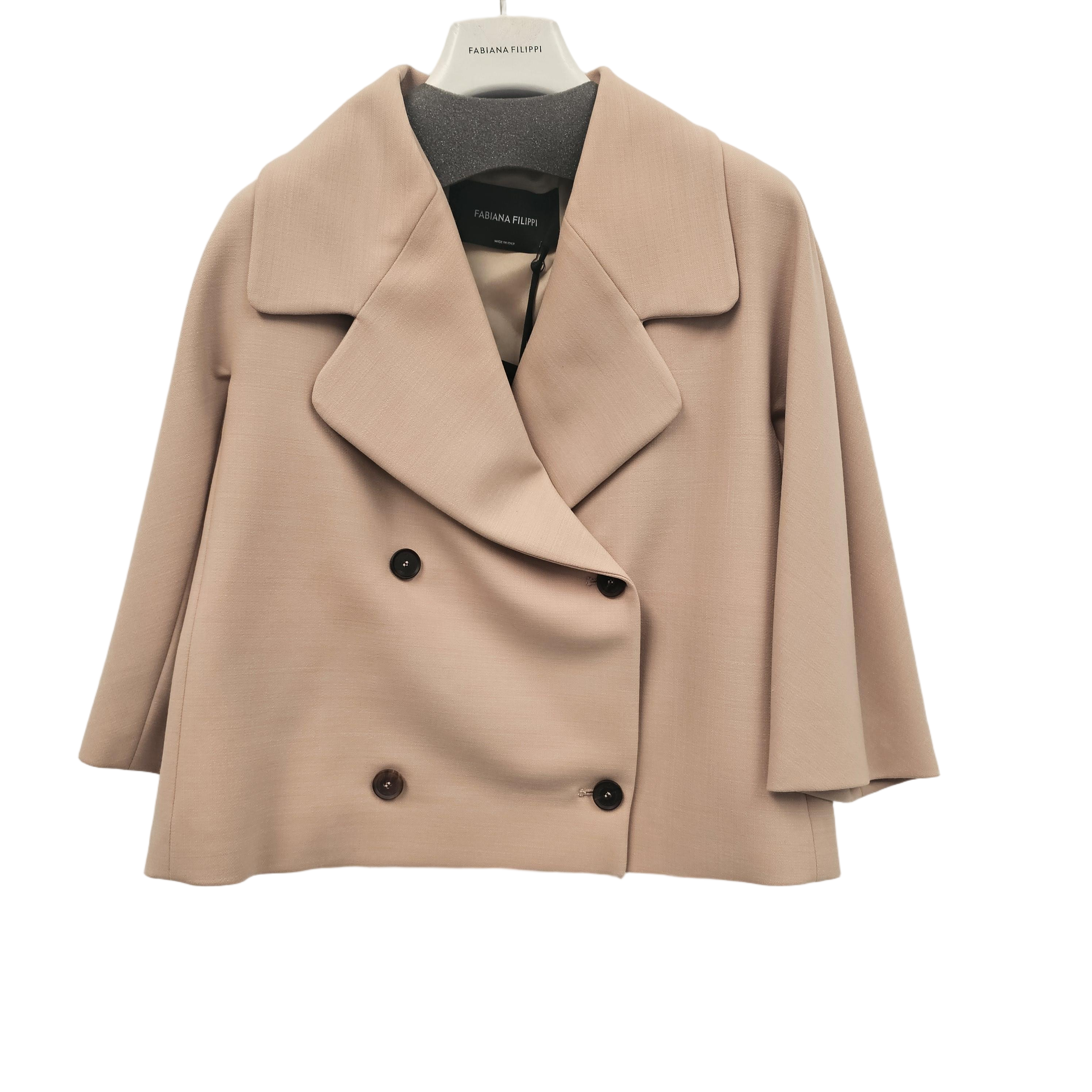 Double-Breasted Tailored Jacket with Wide Lapel