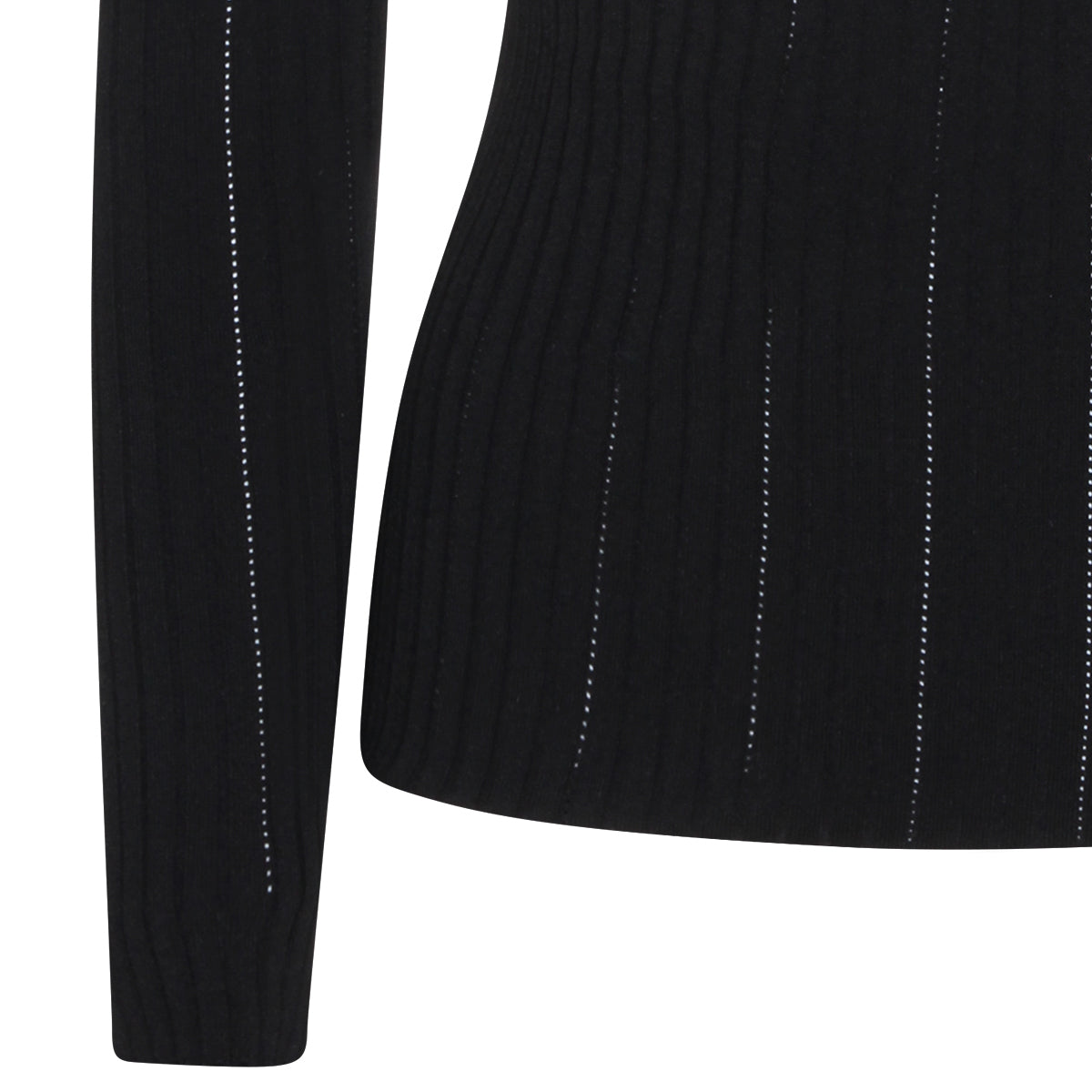 Black Viscose Knit Top