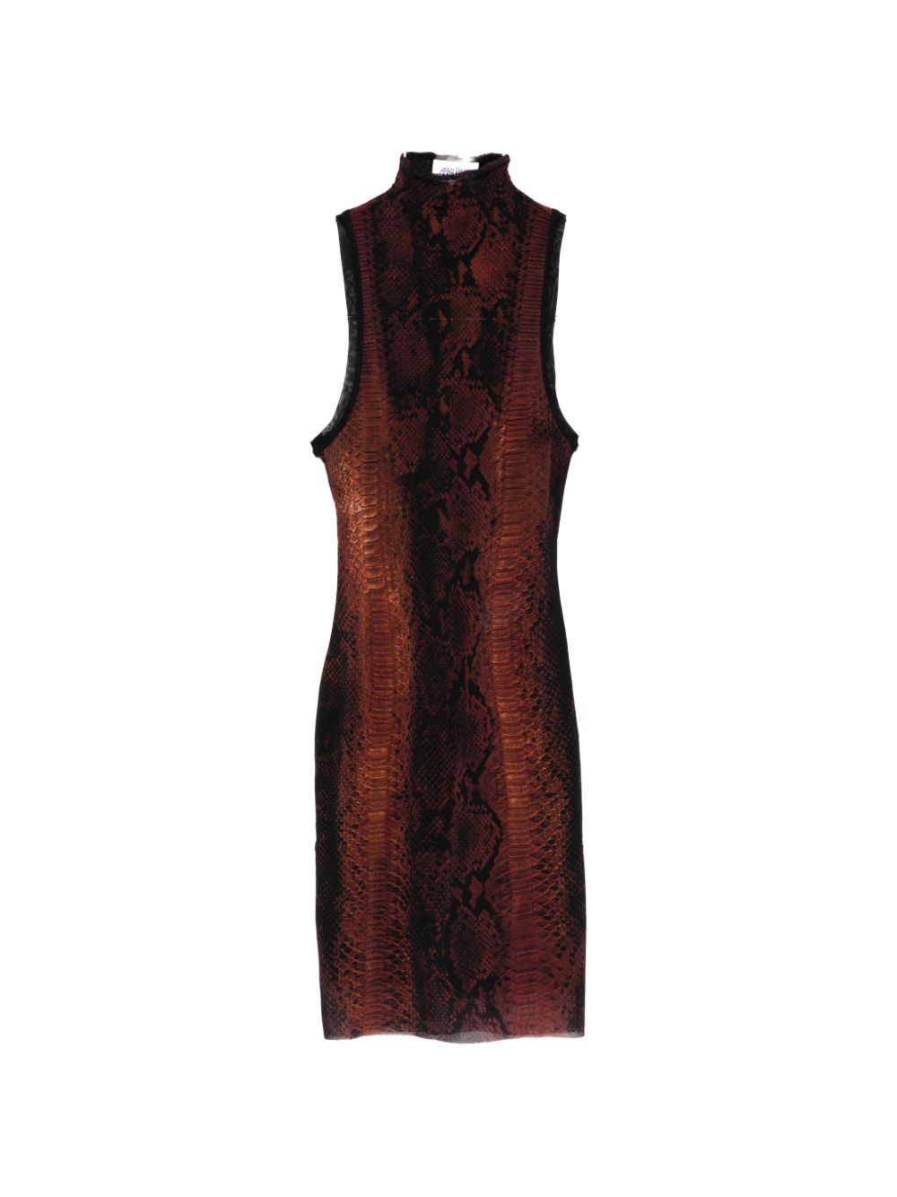 Body-Hugging Mini Dress with Snake Print in Silk