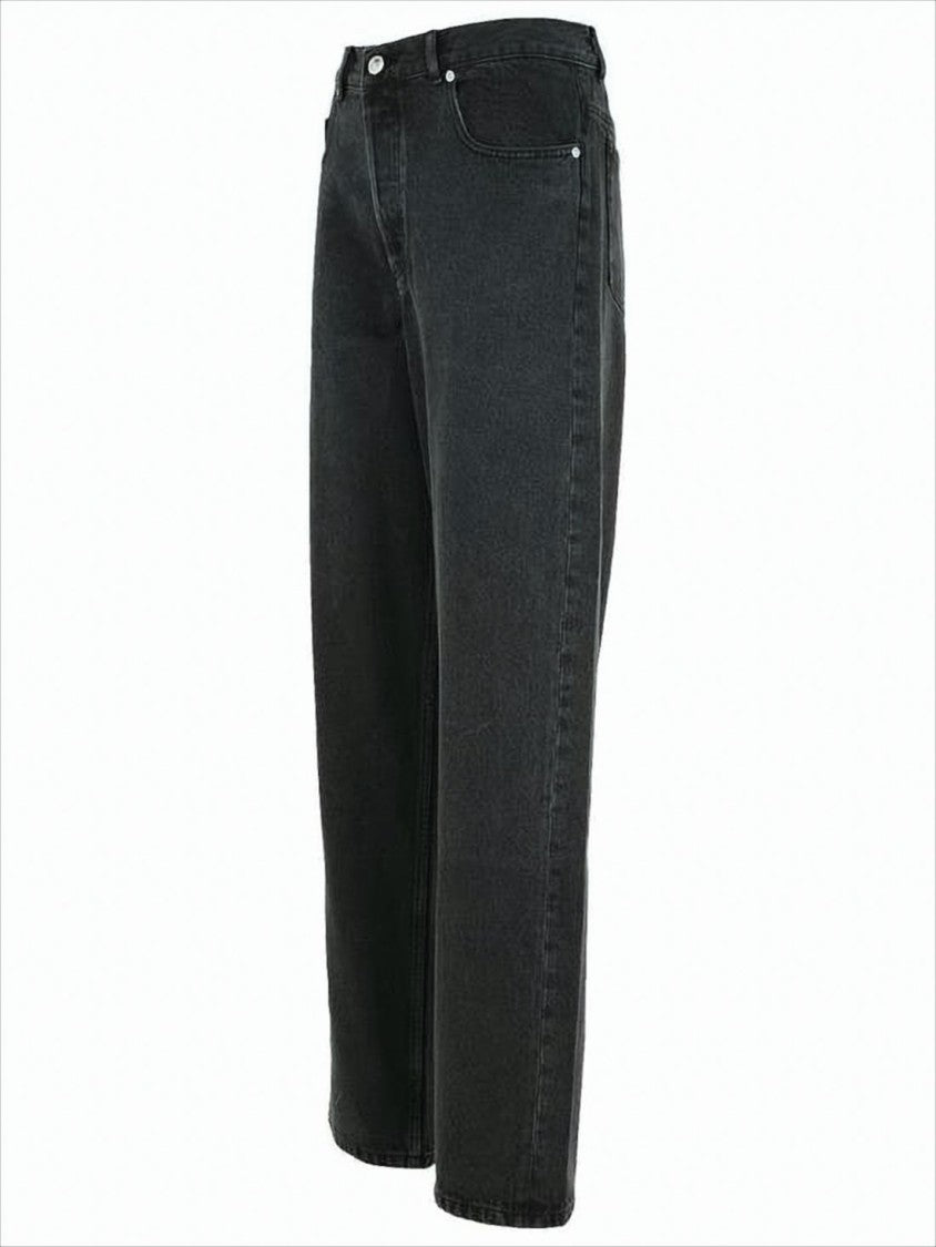 Straight-Leg Black Denim Pants with Timeless Appeal