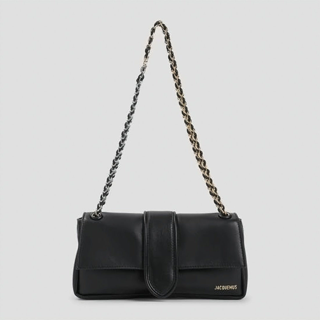 Rectangular Lambskin Shoulder Bag with Chain Strap