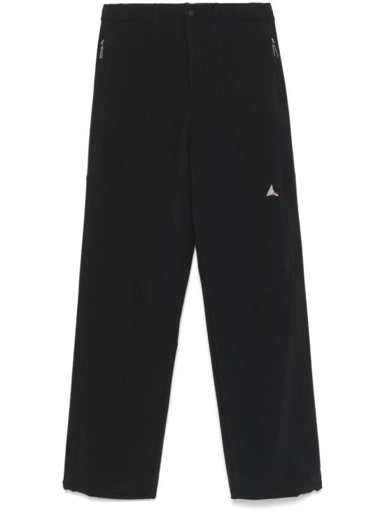 Straight-Leg Pants With Minimalist Design And Side Zip Pockets