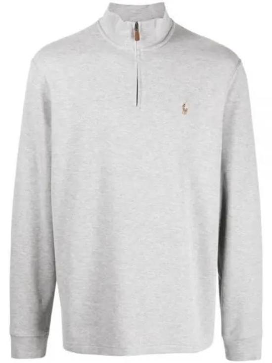 Light Grey Long-Sleeve T-Shirt With Embroidered Logo