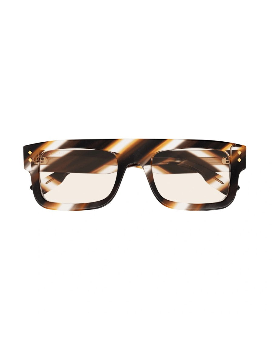 Bold Havana Sunglasses With Yellow-Brown Lenses