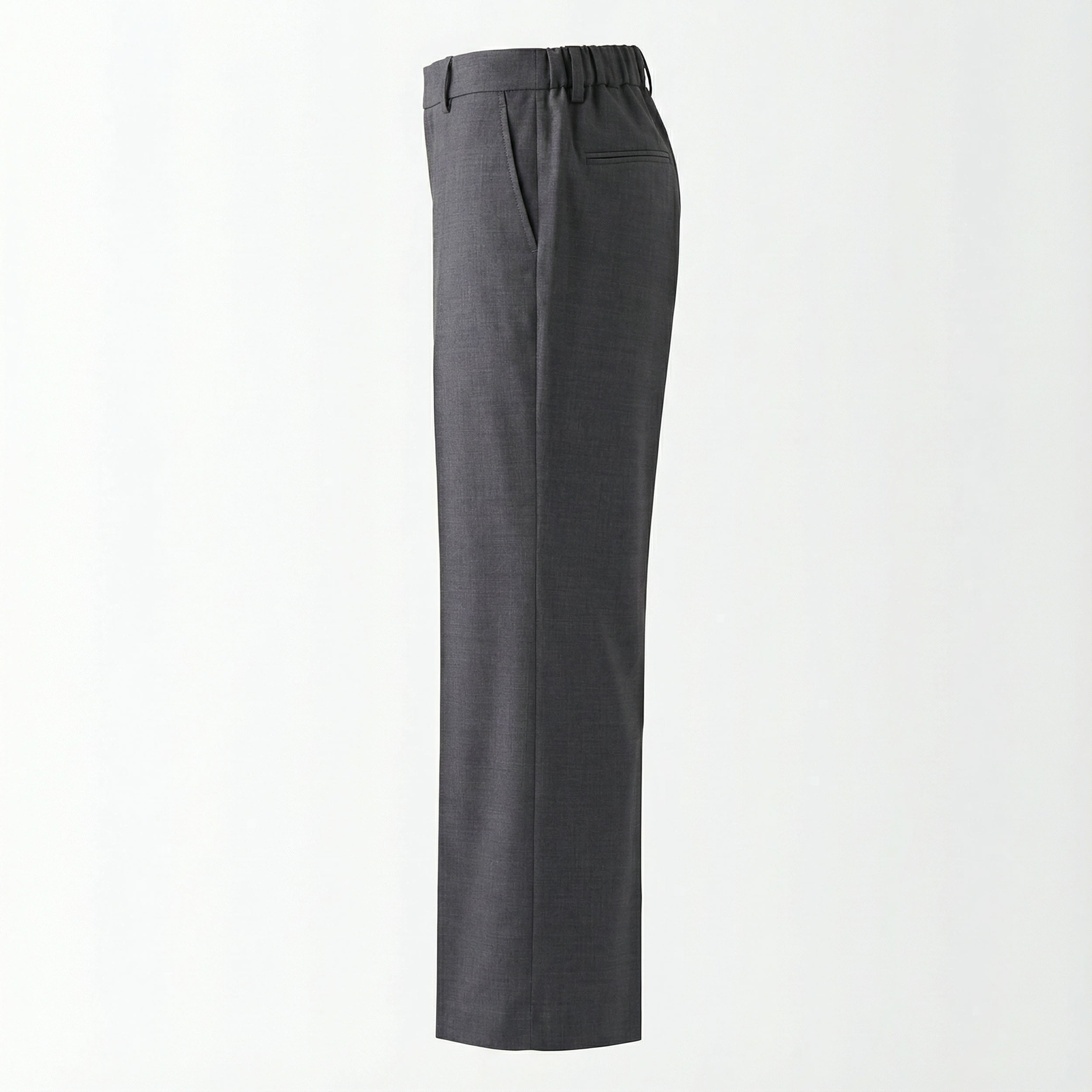Grey Straight-Leg Trousers