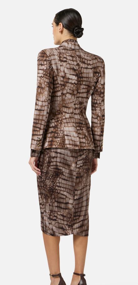 Gi20761E2 Printed Single Breasted Jacket