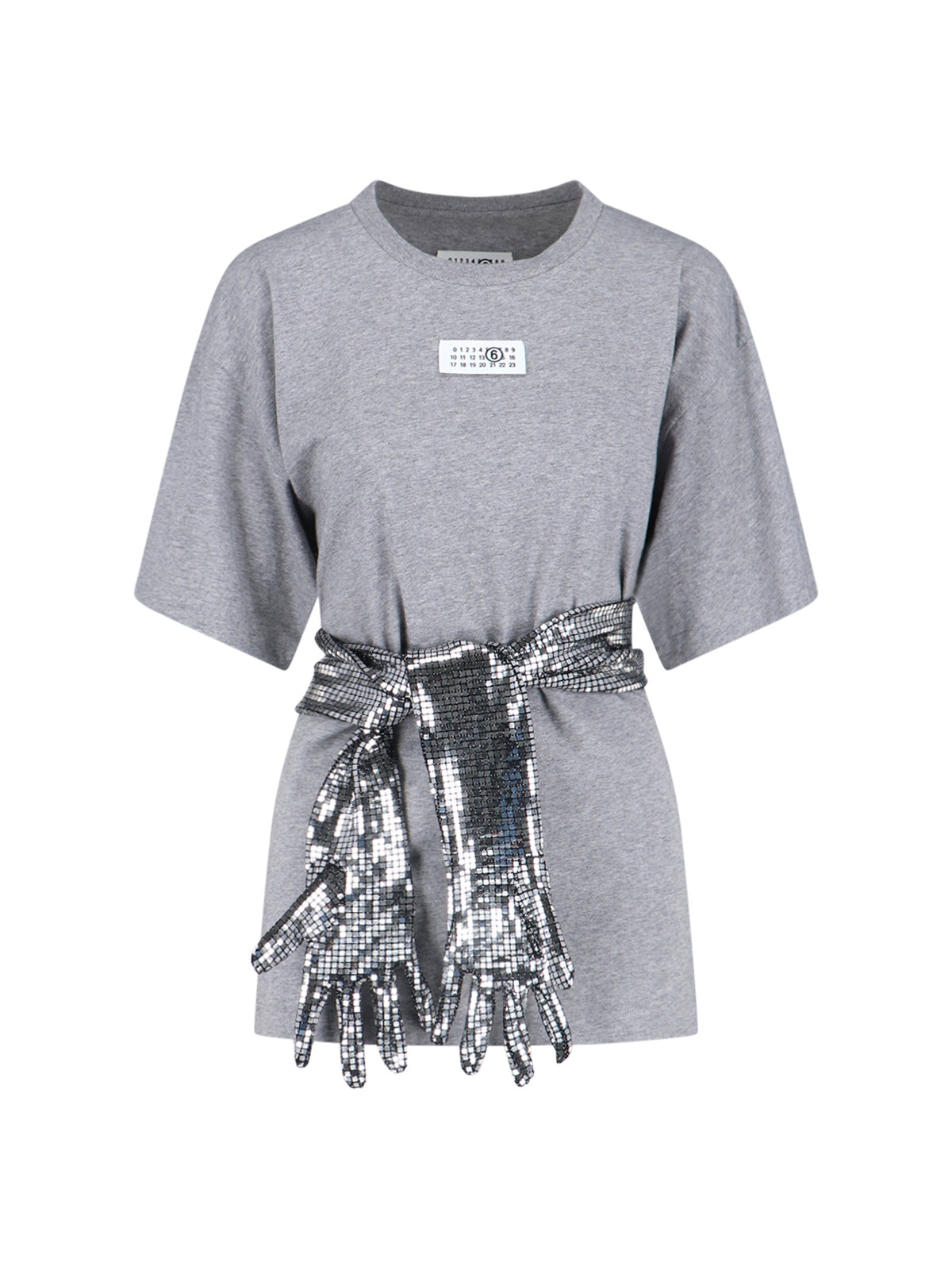 Numeric Tag Gloves T-Shirt – Grey
