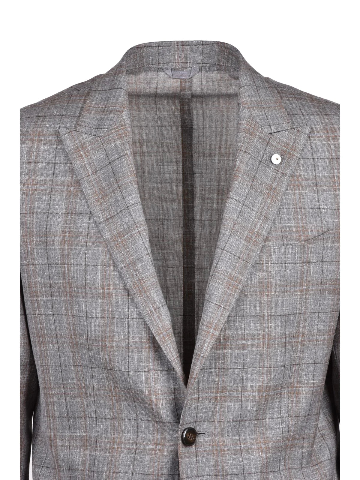 Jacket Wool Silk Linen - Grey/Brown