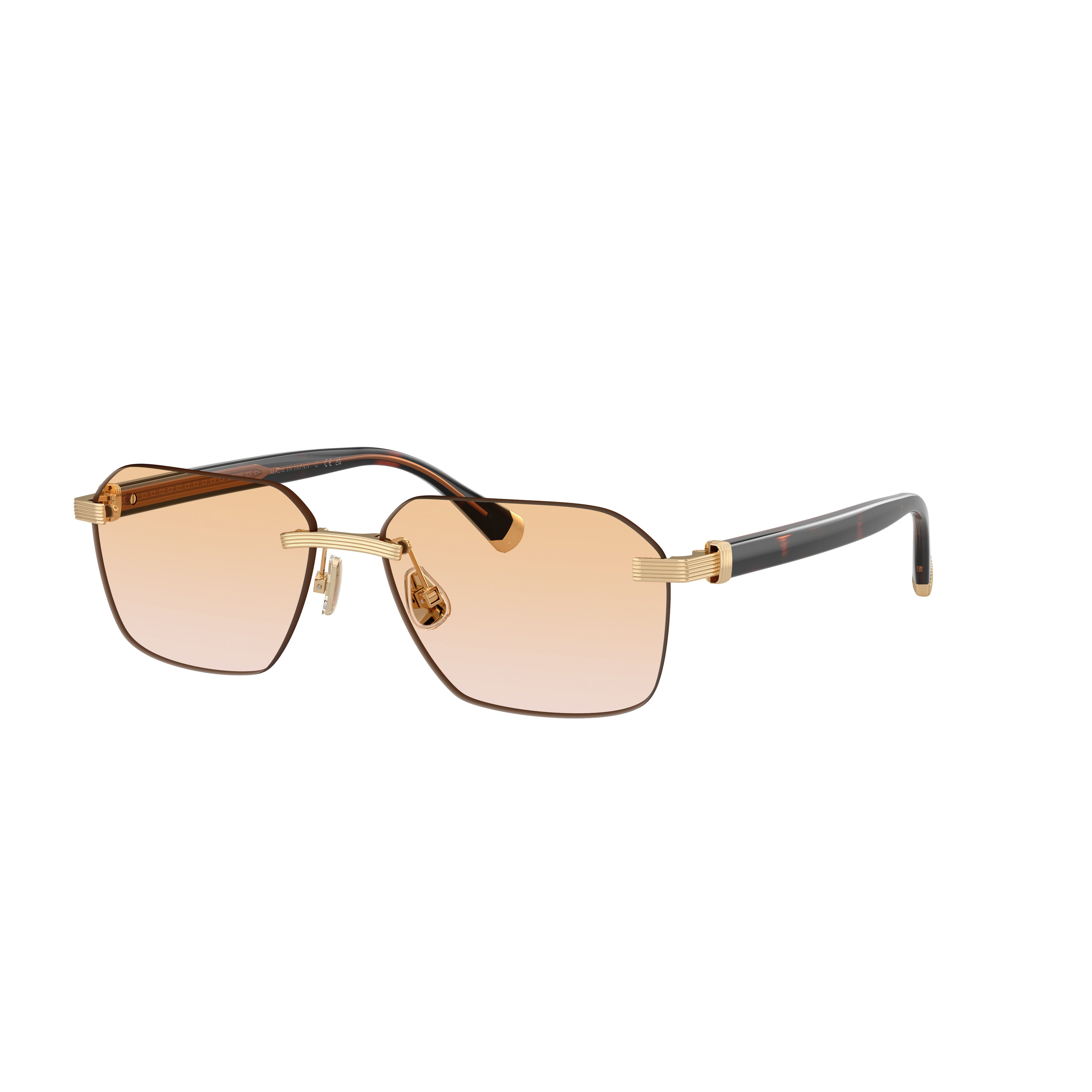 0bc1011t Titanium Sunglasses with Gold Finish and Gradient Lenses