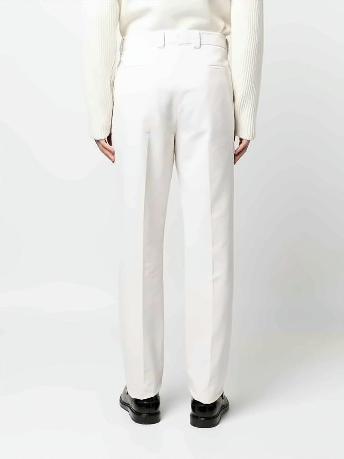 Tailored White Straight Pants