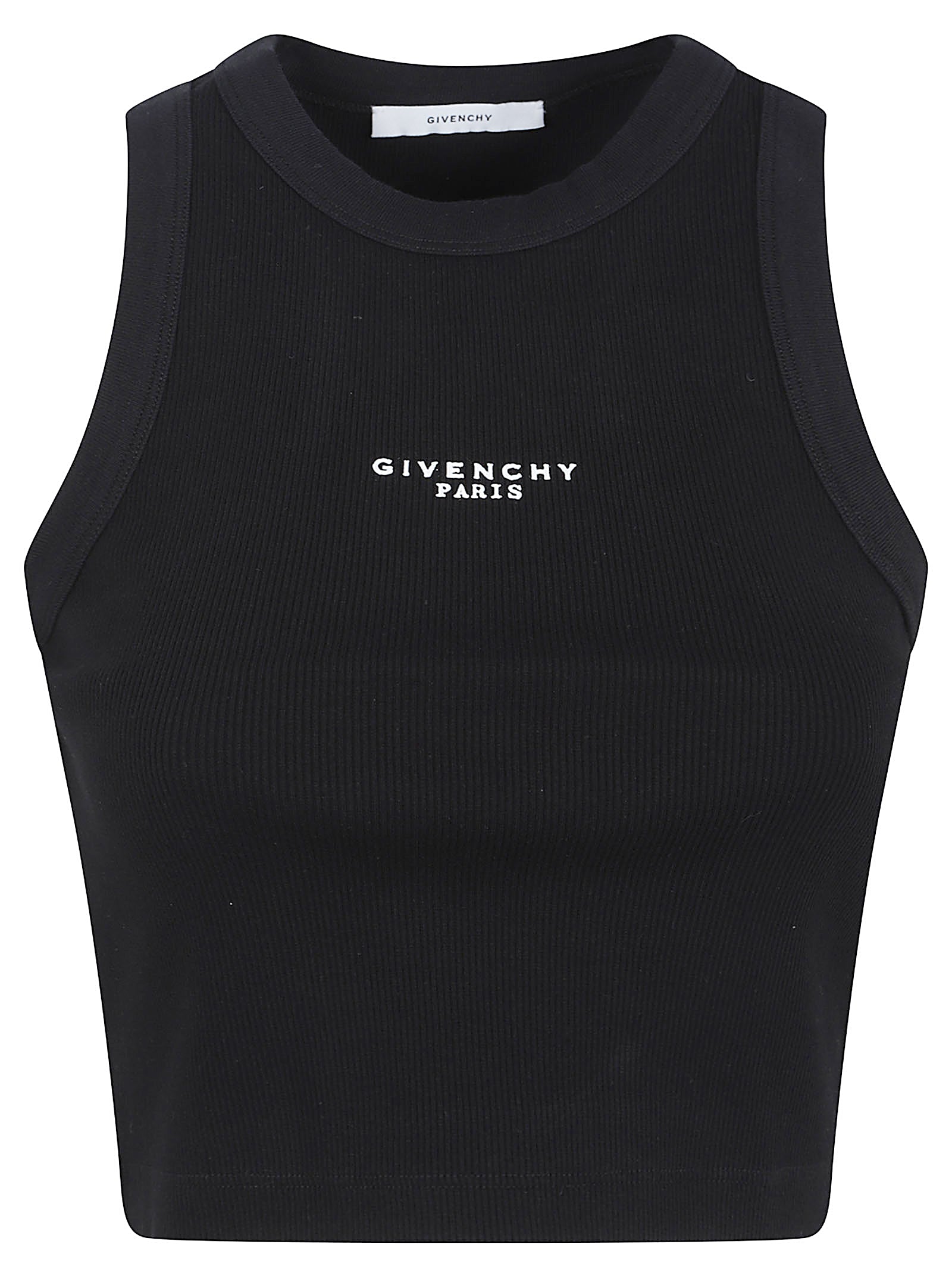 Cropped Black Tank Top
