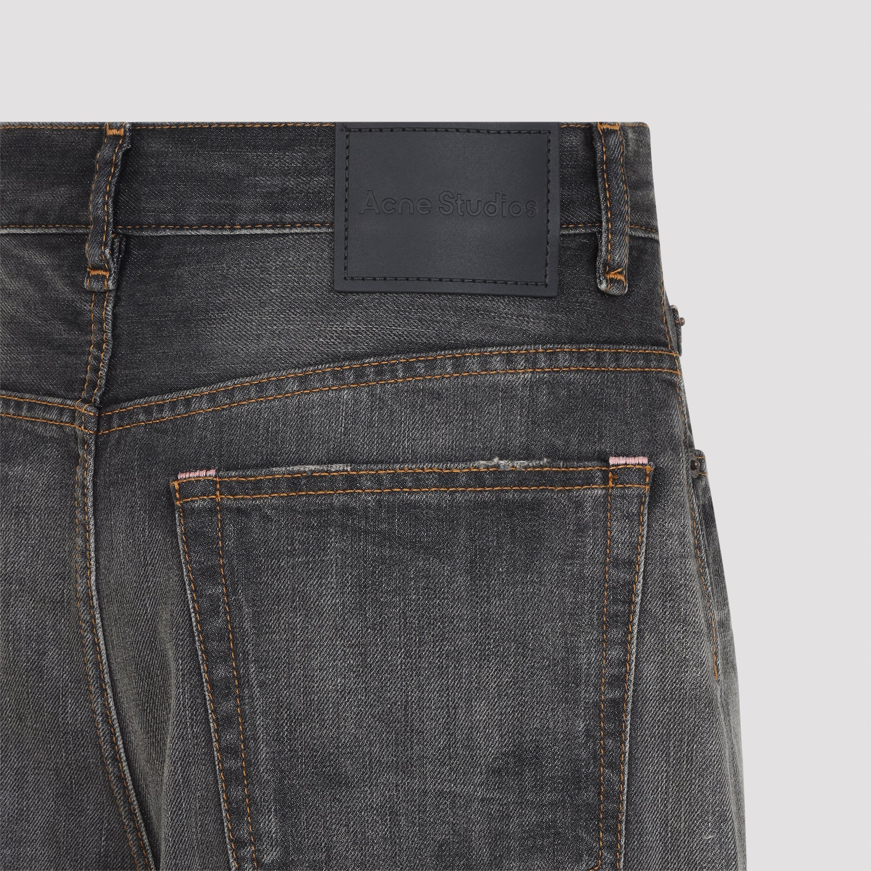Relaxed Black Bermuda Shorts With Distressed Finish