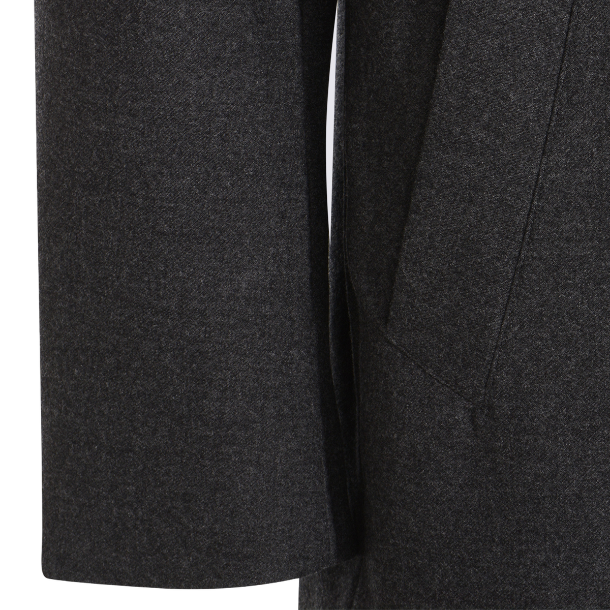 Dark Grey Hooded Coat with Silhouette