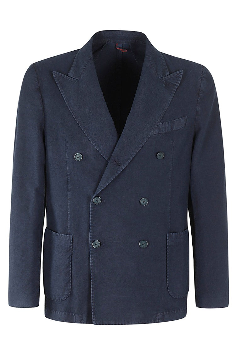 Double Breasted Jacket Linen Cotton Armoured