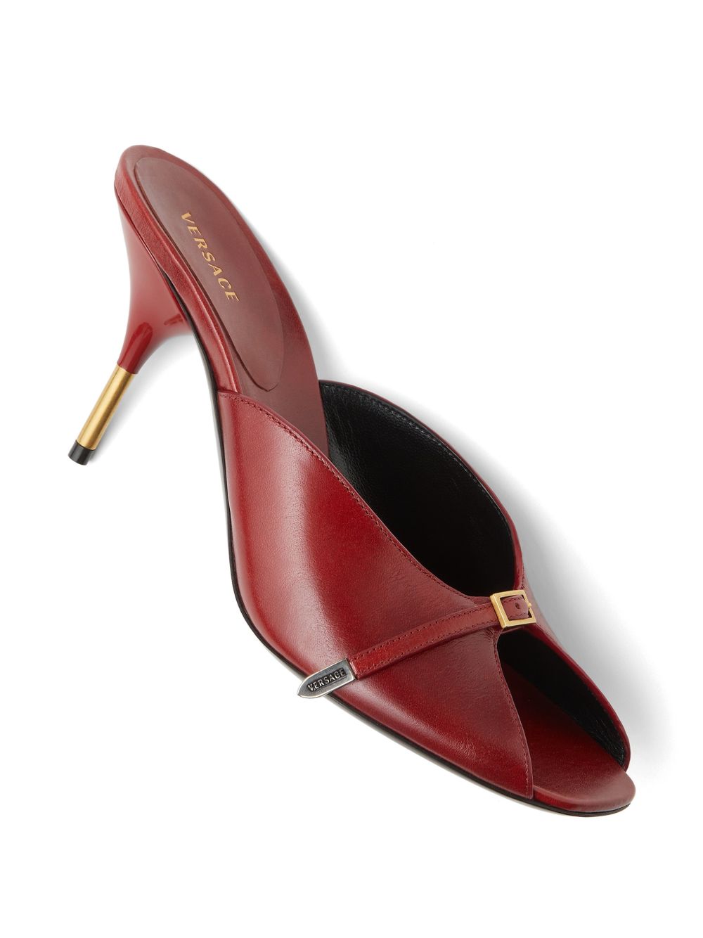Pointed Toe Sandals With Metallic Gold Accent