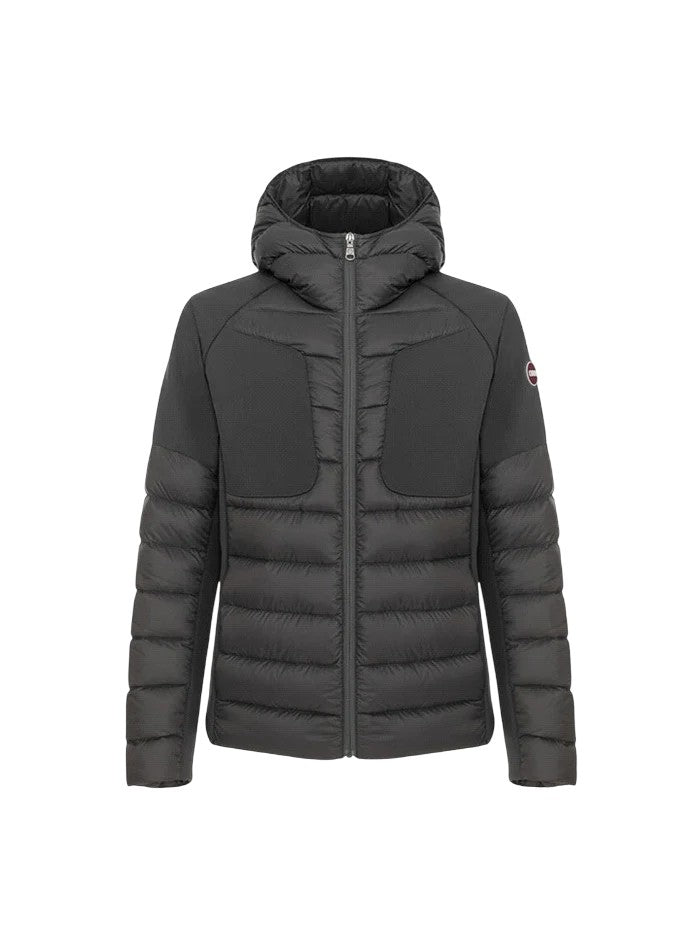 Grey Quilted Water-Repellent Down Jacket