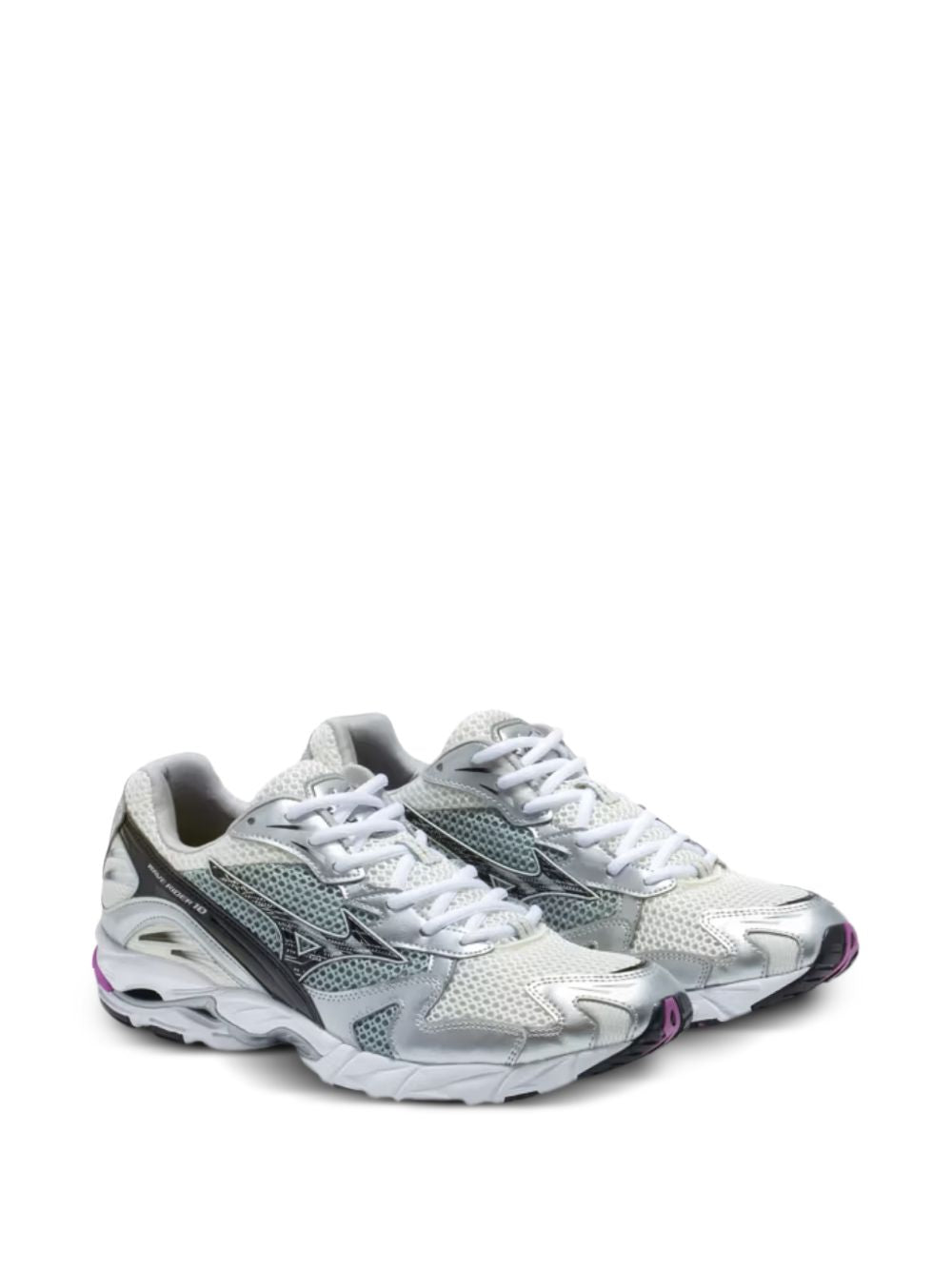 Lace-Up Sneakers With Aquamarine Mesh