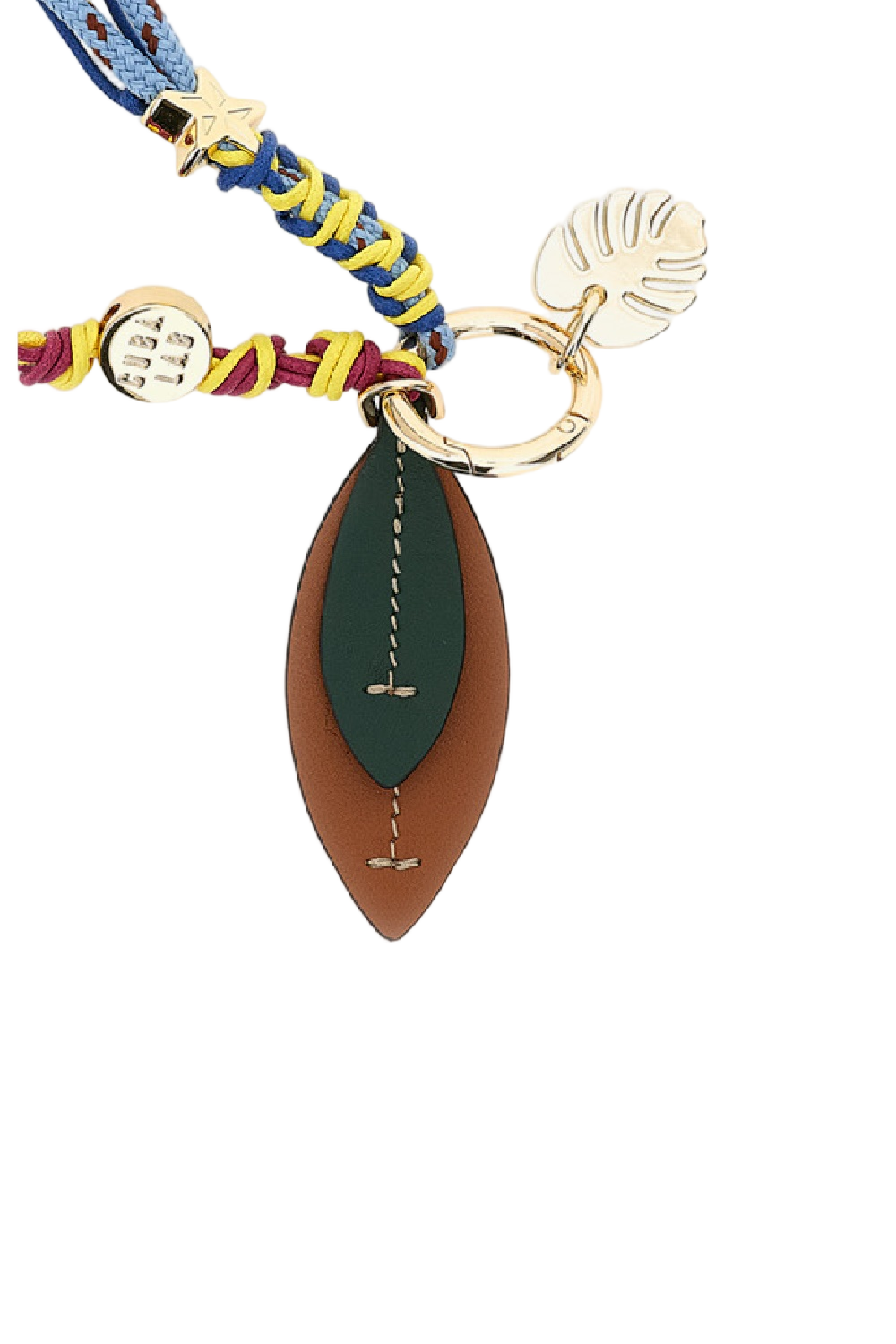 Multicolor Fabric Cord Keychain