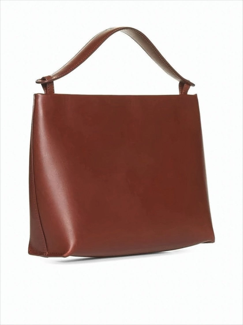 Smooth Cowhide Leather Rectangular Shoulder Bag
