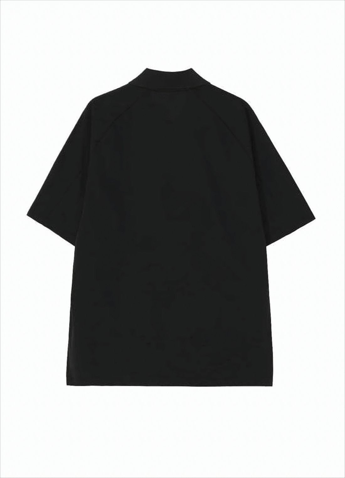 Black Polo T-Shirt with Classic Collar