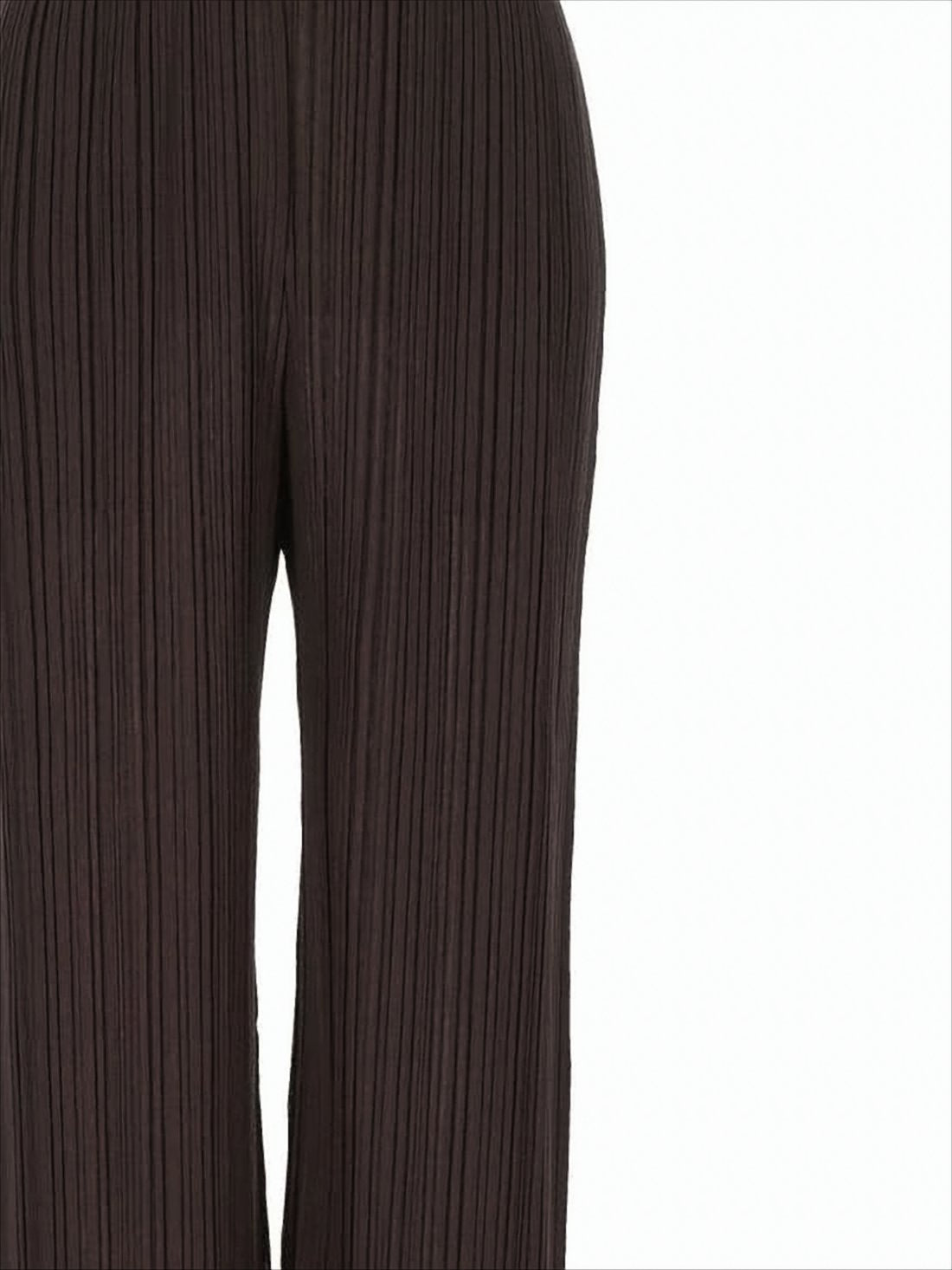 Pleated Relaxed Fit Cropped Pants