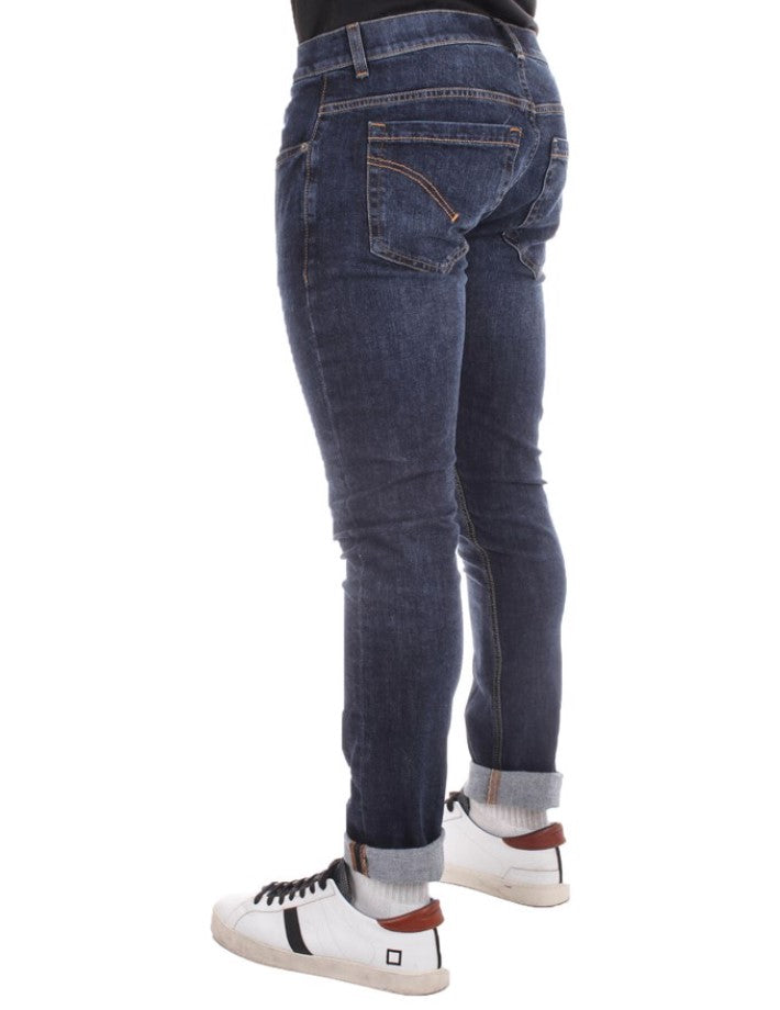 Slim-Fit Dark Blue Jeans With Four-Button Closure