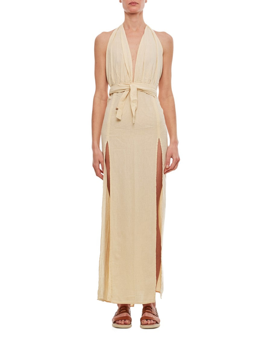 Tacoh Cotton Long Dress With Slits