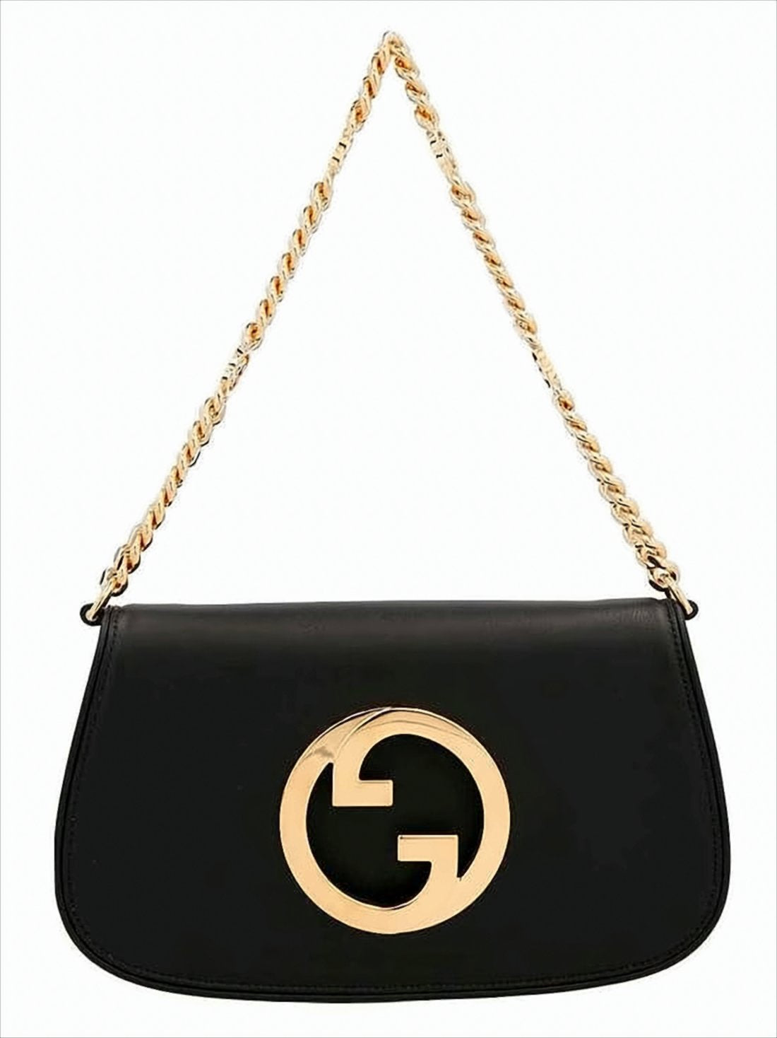 Rectangular Black Leather Crossbody Bag