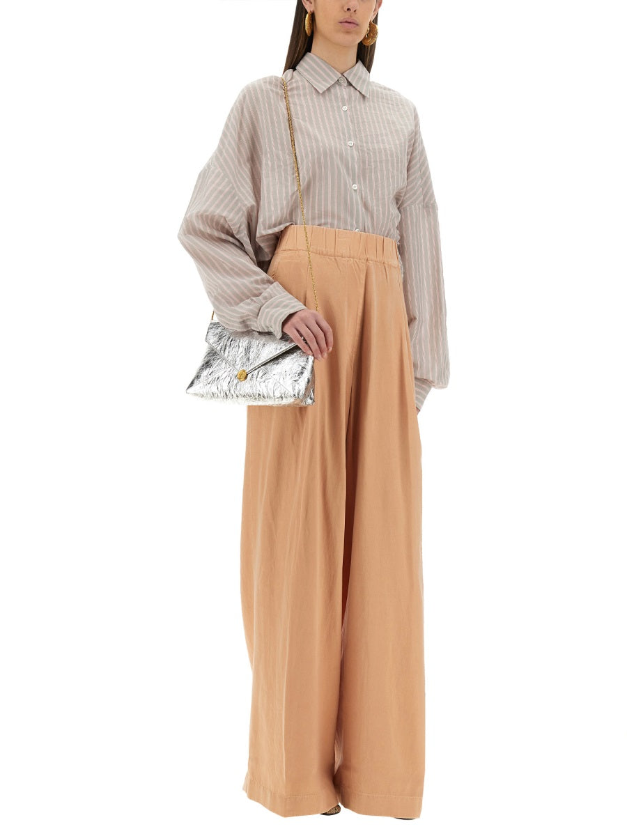 Flowing High-Waisted Wide-Leg Pants With Aesthetic